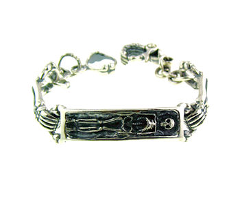 sterling silver skeleton bracelet WBR222