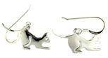 sterling silver cat earrings style WCE0557