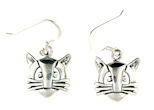 sterling silver cat earrings style WCE0646