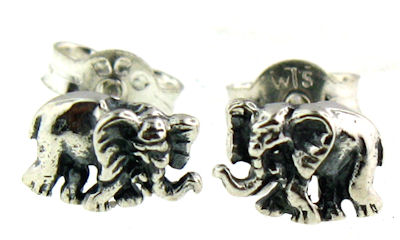 model WEE0666 elephant earrings larger view