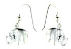 sterling silver elephant earrings WEE1134