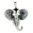 sterling silver elephant pendant WEP0025
