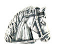 sterling silver horse pendant WHP0383