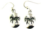 sterling silver horse earrings WLHE988