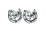 sterling silver horse earrings WLHE991