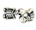 sterling silver skull ring WLR375