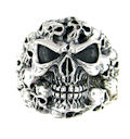 sterling silver skull ring WLR662