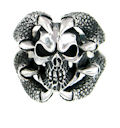 sterling silver skull ring WLR664