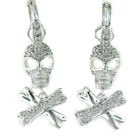 sterling silver skull earrings WSE1210